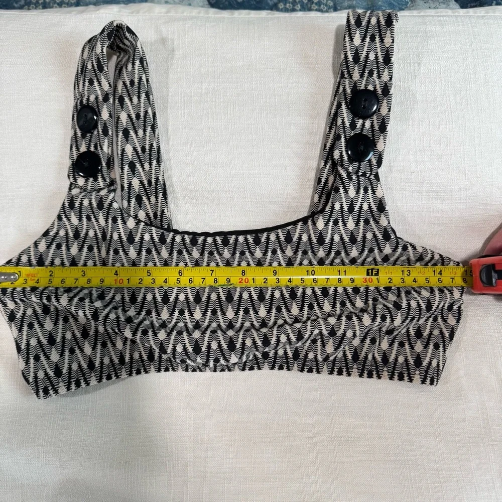 Seea Georgia Bikini Set Top Medium & High Waisted Bottoms Small in Aries Print - Picture 12 of 16